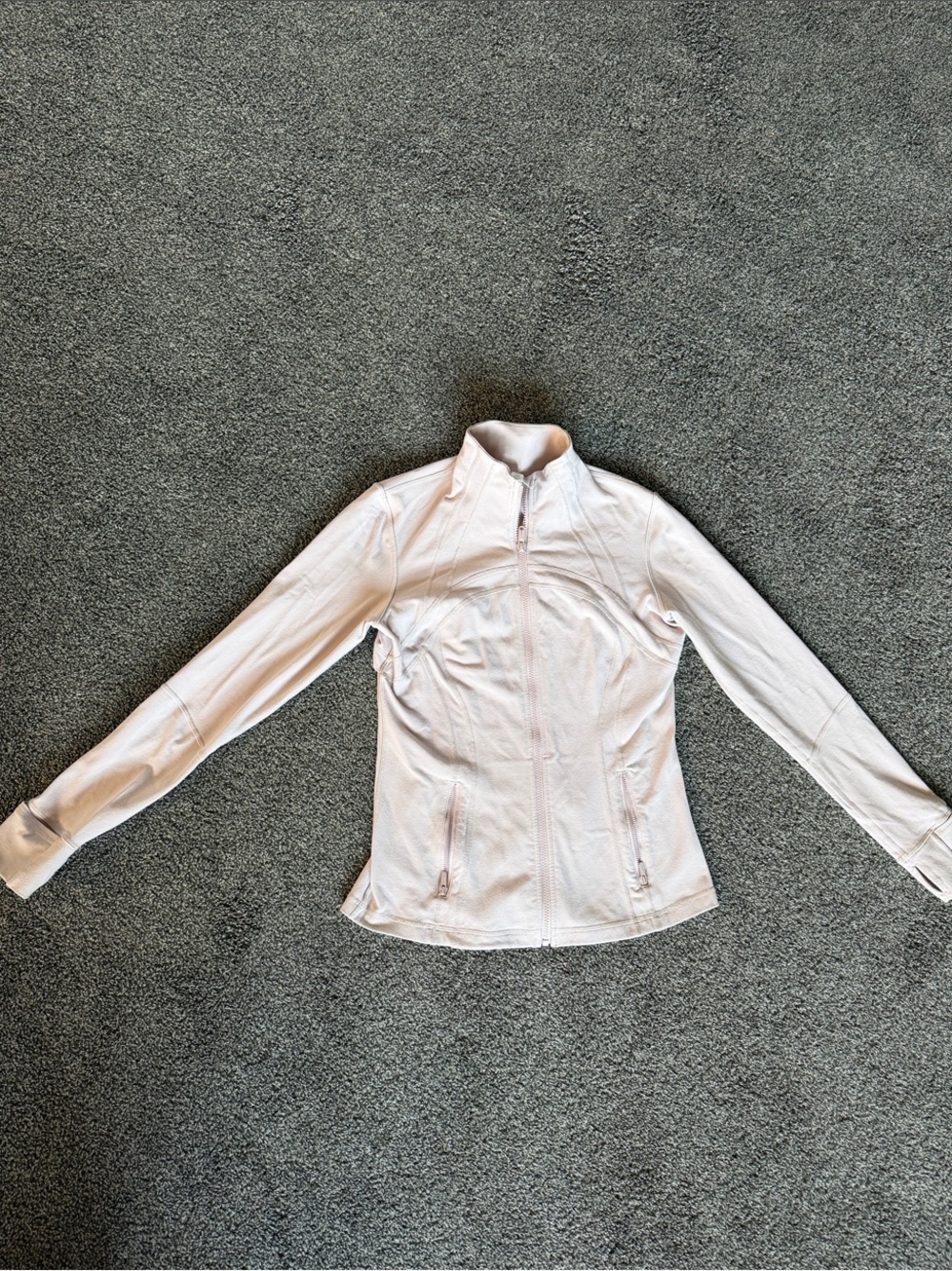 lululemon athletica Pale Pink Zip-Up Bomber Jacket